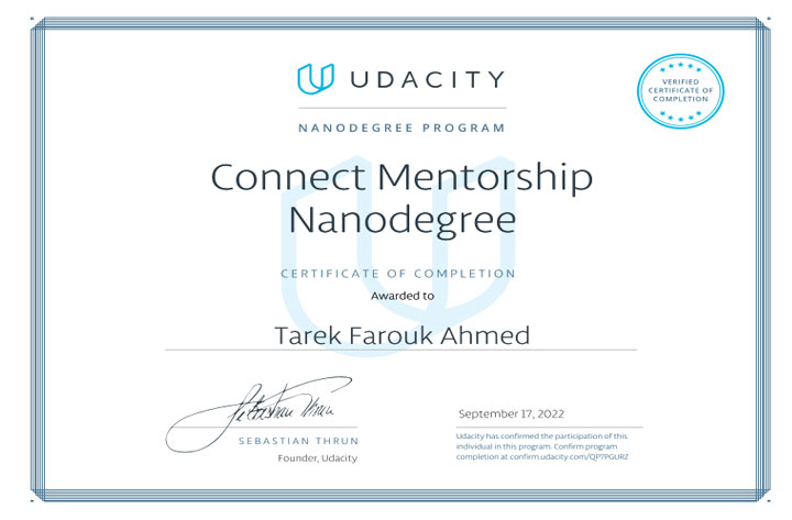 Connect Mentorship Nanodegree Program